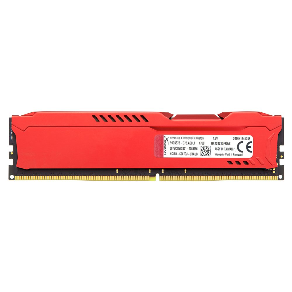 HYPERX Fury 8GB ( 8GBx1 ) 2400MHz DDR4 RAM ( Red ) ( CL15 )