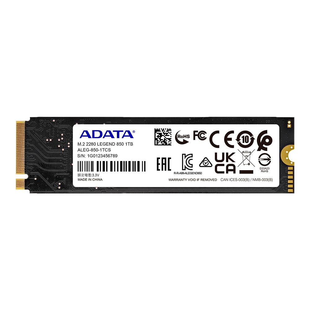 ADATA 1TB LEGEND 850 NVME M.2 GEN4 ALEG-850-1TCS