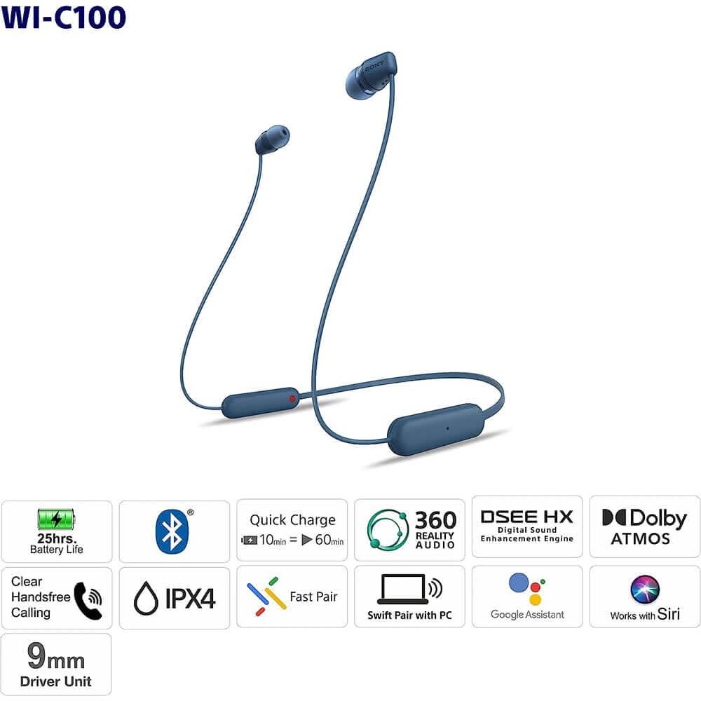 SONY WI-C100/CZ TAUPE WIRELESS HEADPHONES