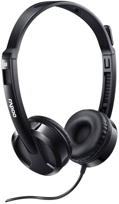 RAPOO H120 WIRED STEREO HEADSET - BLACK