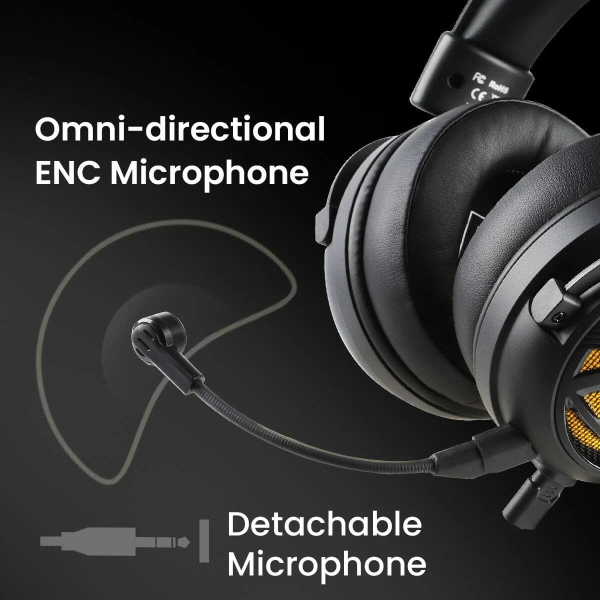 COSMIC BYTE Equinox Neutrino Wired Stereo Gaming Headphone With Mic ( Black ) ( PC/PS4/PS5/Mobile/Xbox )