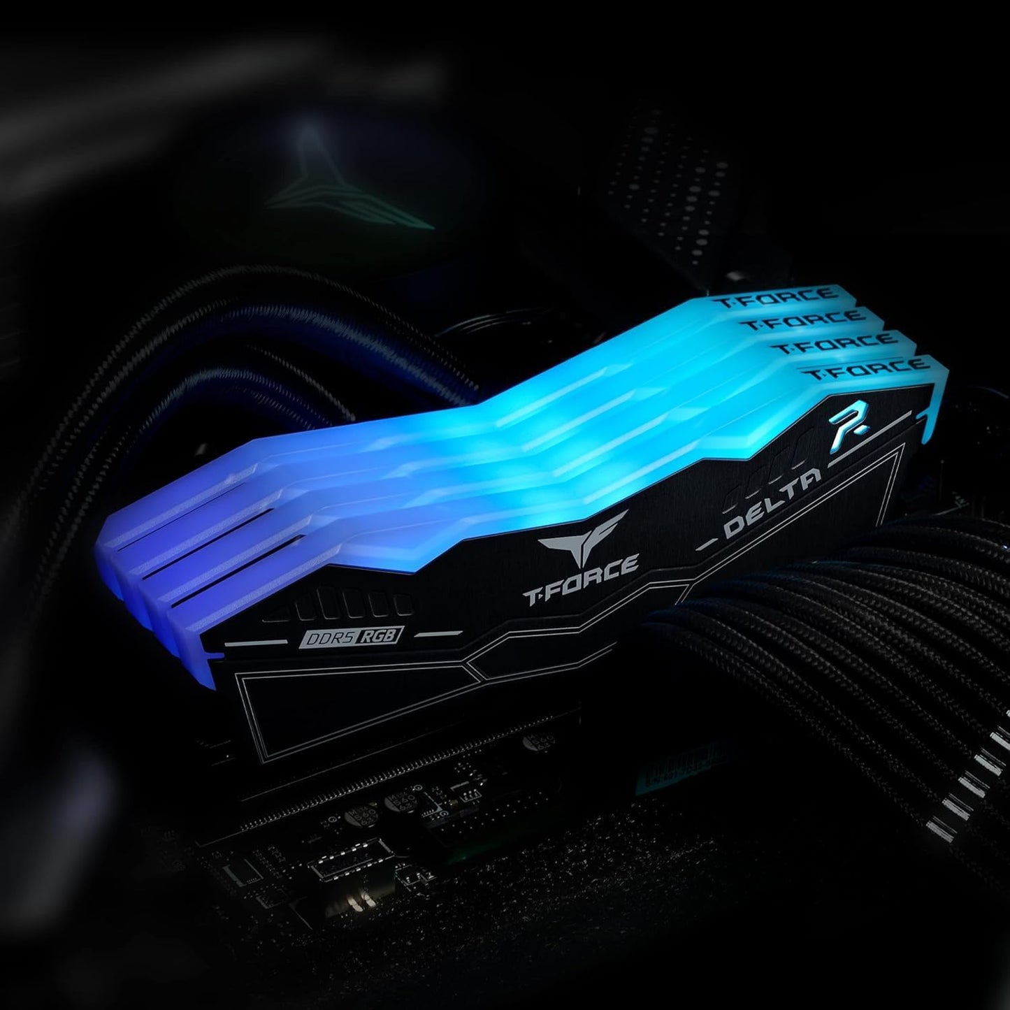 TEAMGROUP T-FORCE DELTA RGB 64GB (32GBX2) DDR5 5200MHZ DESKTOP RAM (BLACK)