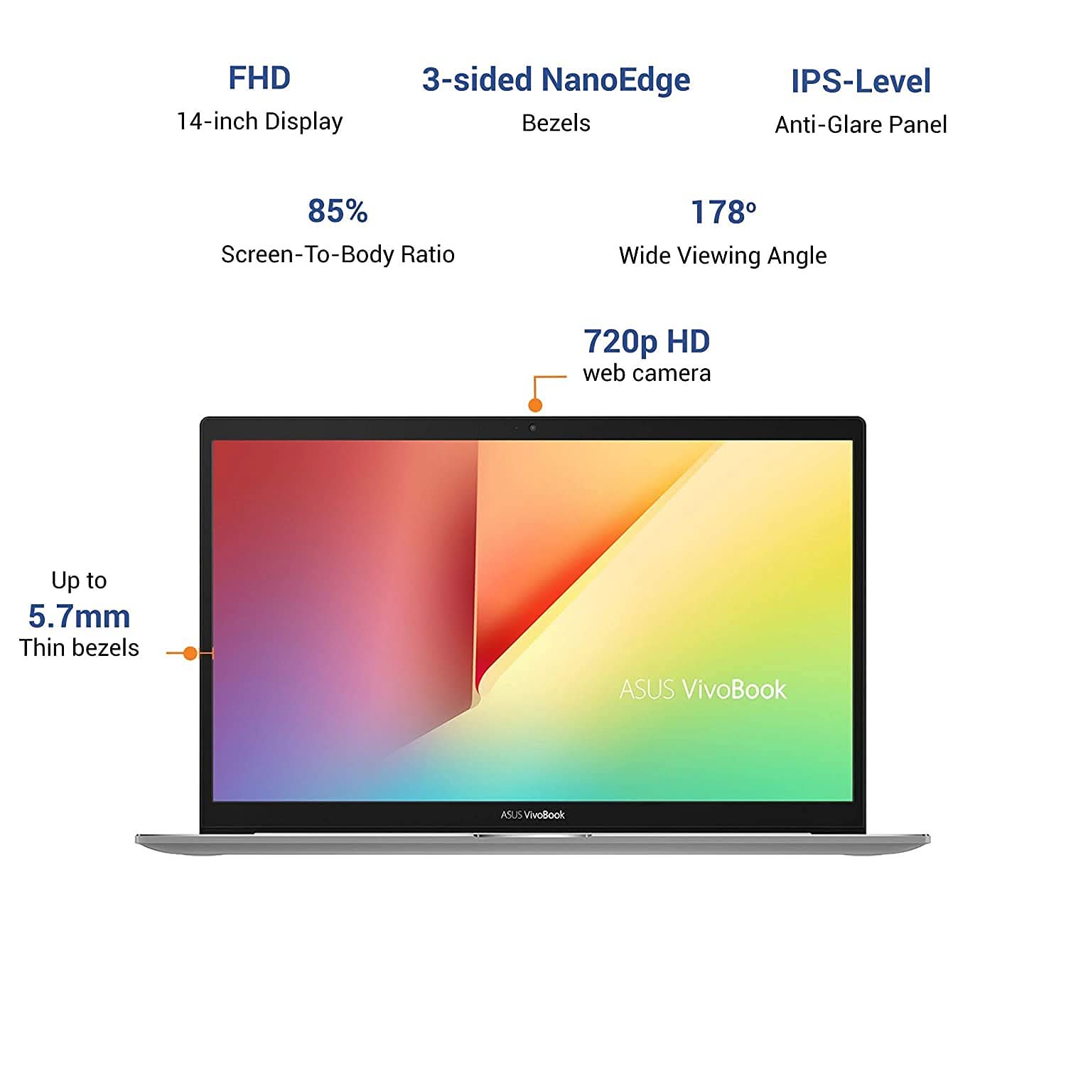 ASUS VIVOBOOK S14 M433UA-EB584TS LAPTOP (AMD RYZEN 5/ 8GB/ 1TB SSD/ WIN10)