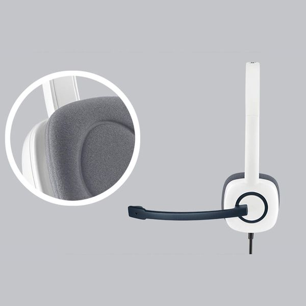 LOGITECH H150 Wired Stereo Gamine Headphone ( White ) ( PC / Mobile / Mac )