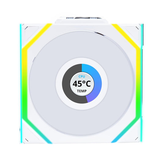 LIAN LI UNI FAN SL WIRELESS LCD 3 X 120MM KIT CASE FAN I COOLER - BLACK I WITH REVERSE BLADE I G99.12RSLLCD1W3W.IN
