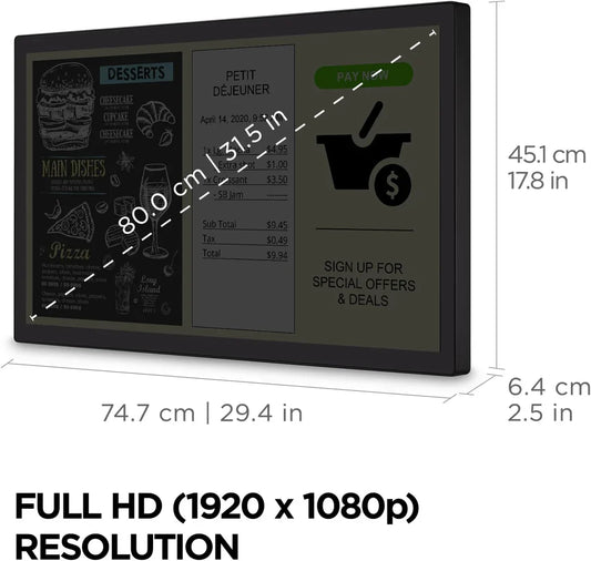 VIEWSONIC TD3207 32 Inch FHD 60Hz IPS Panel 104% SRGB 5MS Adaptive Sync Gaming Monitor