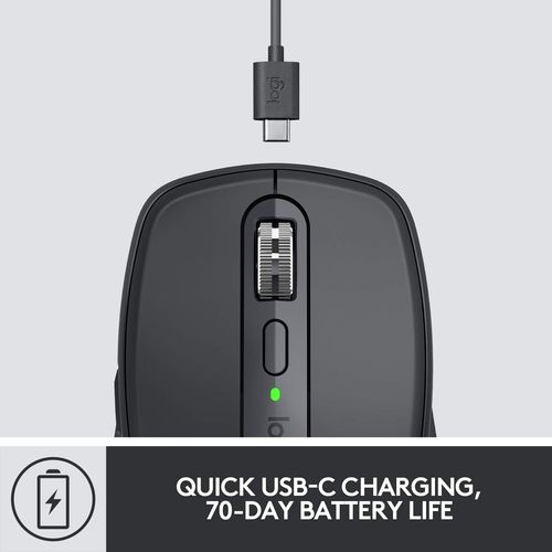 LOGITECH MX Anywhere 3 Wireless Ergonomic Gaming Mouse ( 鈥?10-005992 ) ( 4000DPI / 7 Macro Button ) ( Graphite )