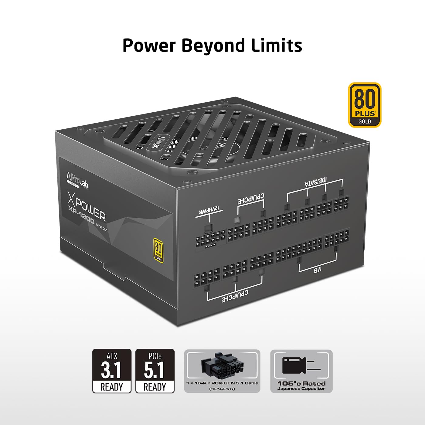PROLAB DESIGN XPOWER XP-1200 POWER SUPPLY UNIT ATX 3.1