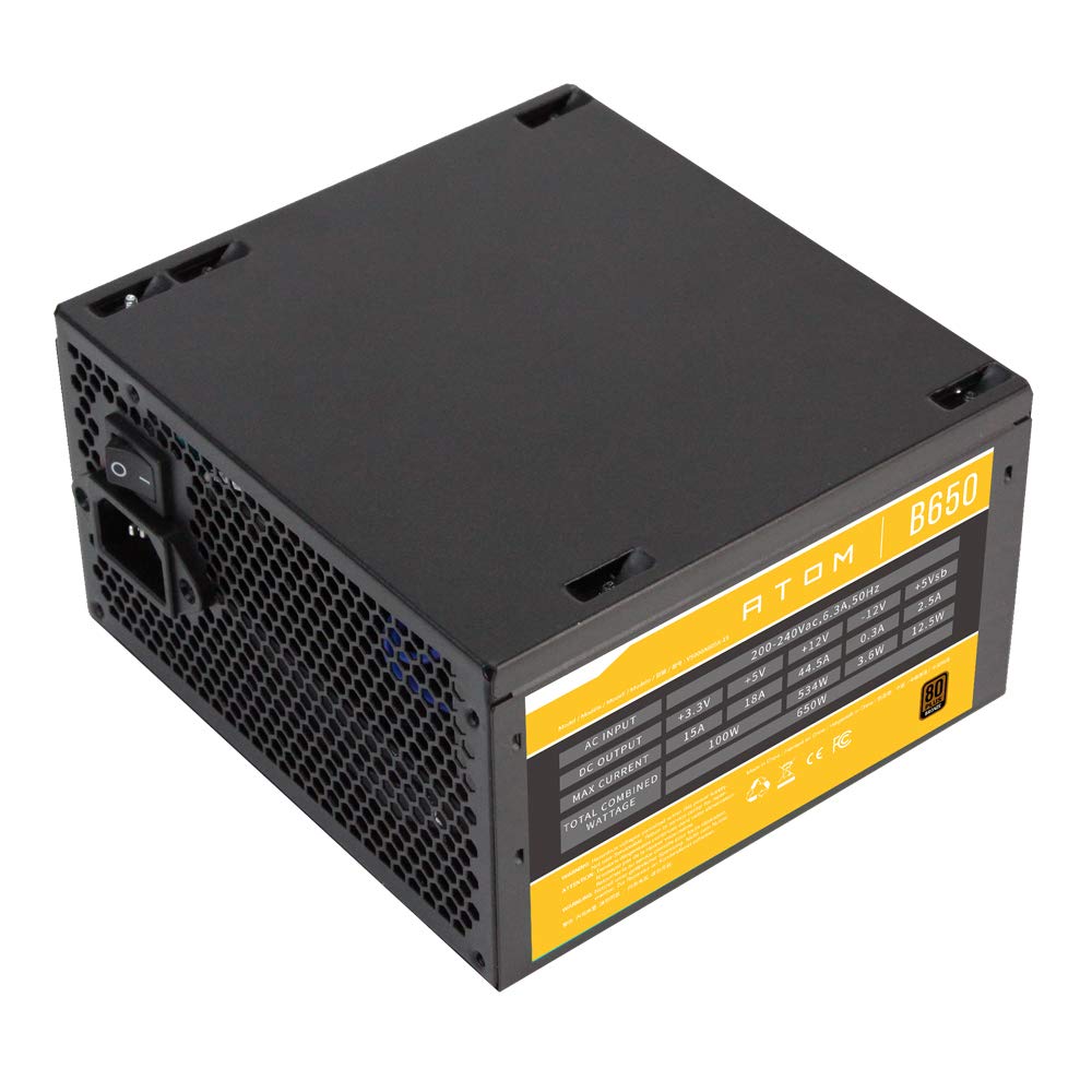 ANTEC ATOM 650W B650 BRONZE 80 PLUS BRONZE NON MODULAR SMPS
