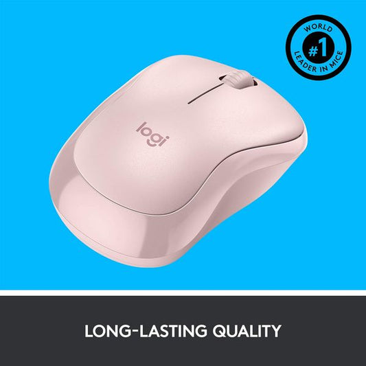 LOGITECH M221 Silent Wireless Ambidextrous Gaming Mouse ( M221 ) ( 1000DPI / 3 Macro Button ) ( Rose )