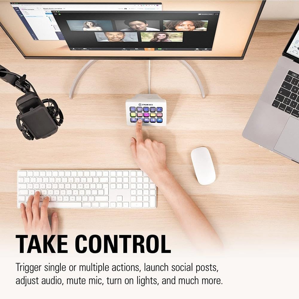 ELGATO STREAM DECK MK2 - 15 CUSTOMIZABLE LCD KEYS WHITE 10GBA9911