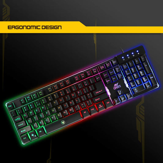 ANT ESPORTS MK700 PRO BACKLIT RAINBOW COLOR GAMING KEYBOARD