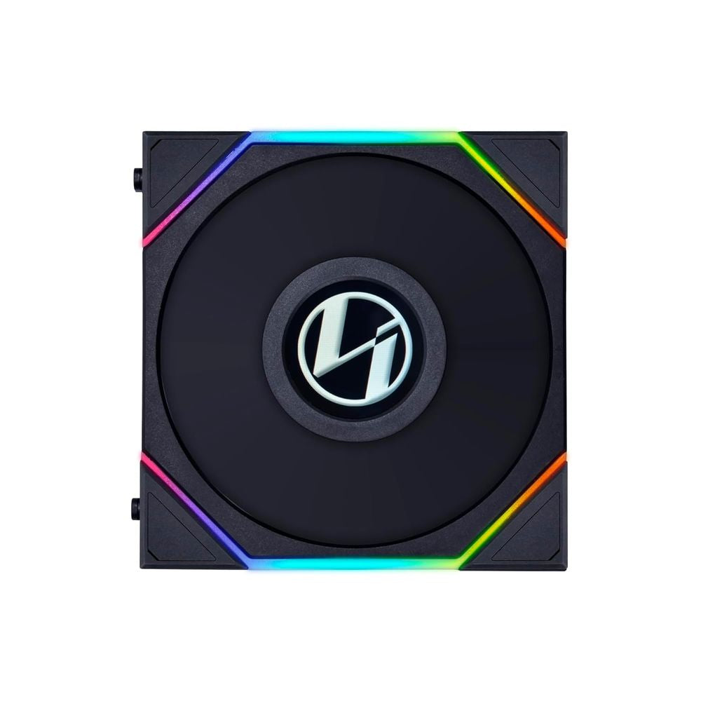 LIAN LI UNI Fan TL LCD Reverse Blade 120mm RGB Cabinet Fan (Black) (Triple Pack)