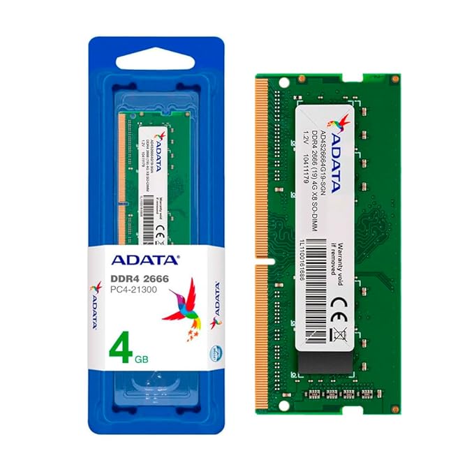 ADATA 4GB 2666MHZ DDR4 SO-DIMM LAPTOP RAM (AD4S26664G19-SGN)
