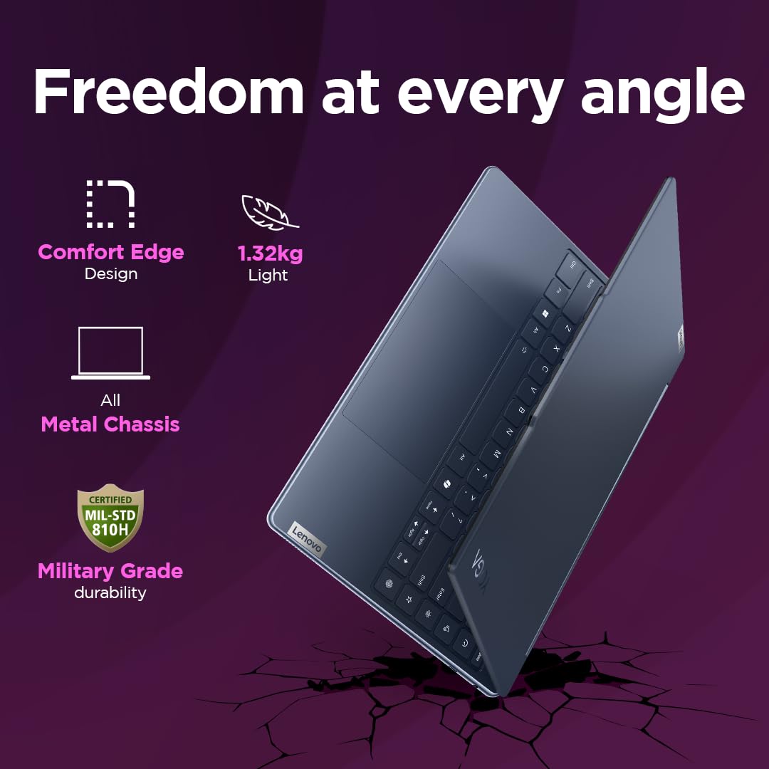 LENOVO YOGA 9 INTEL EVO CORE ULTRA 7 155H BUILT-IN AI 14 INCH(35.5CM) 2.8K OLED 400NITS 2-IN-1 LAPTOP (32GB/1TB SSD/WIN 11/OFFICE 21/DIGITAL PEN/5.0MP+IR CAMERA/3 MON. GAME PASS/BLUE/1.5KG), 83AC001LIN