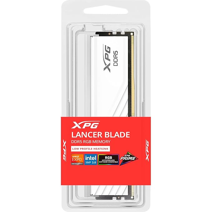 ADATA XPG DDR5 32GB 6000 MHZ (CL30-40-40) LANCER BLADE RGB WHITE AX5U6000C3032G-SLABRWH