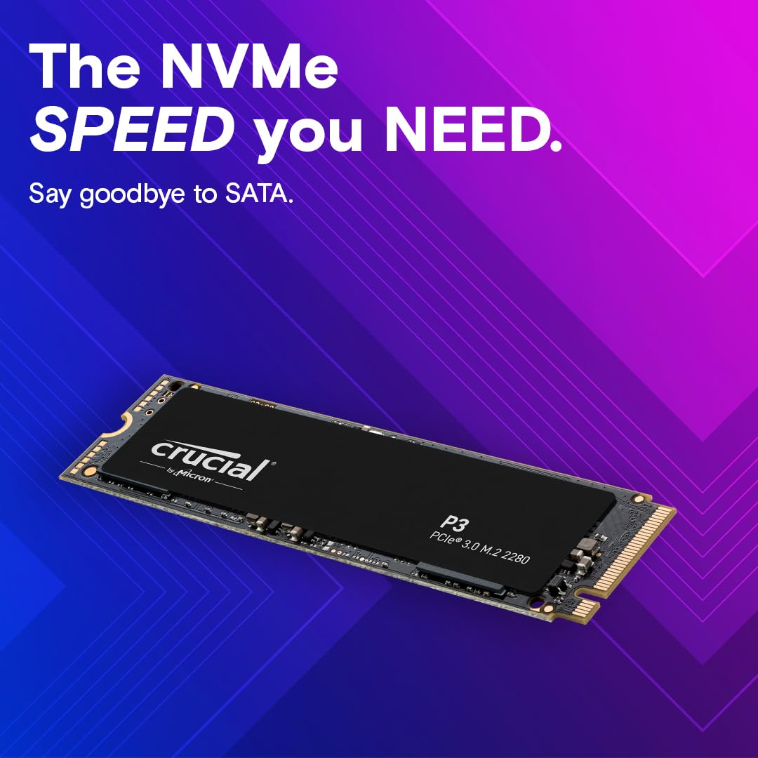 CRUCIAL P3 1TB PCIE 3.0 NVME M.2 SSD CT1000P3SSD8