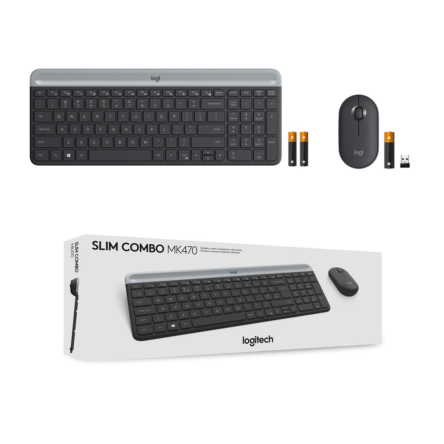 LOGITECH MK470 Slim Full Size Wireless Combo ( Graphite )