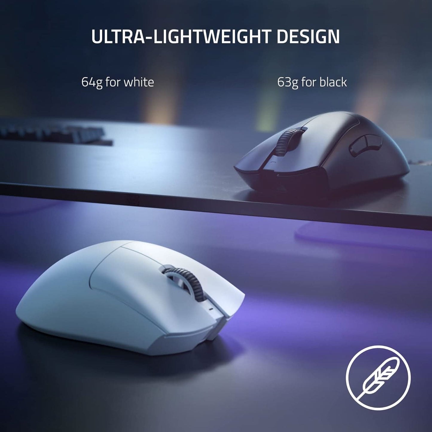 RAZER DEATHADDER V3 PRO - ERGONOMIC WIRELESS GAMING MOUSE - BLACK RZ01-04630100-R3A1