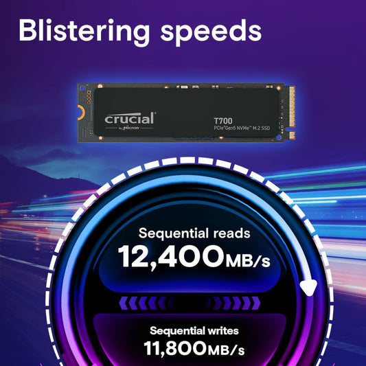 CRUCIAL T700 1TB PCIE GEN5 NVME M.2 SSD CT1000T700SSD3