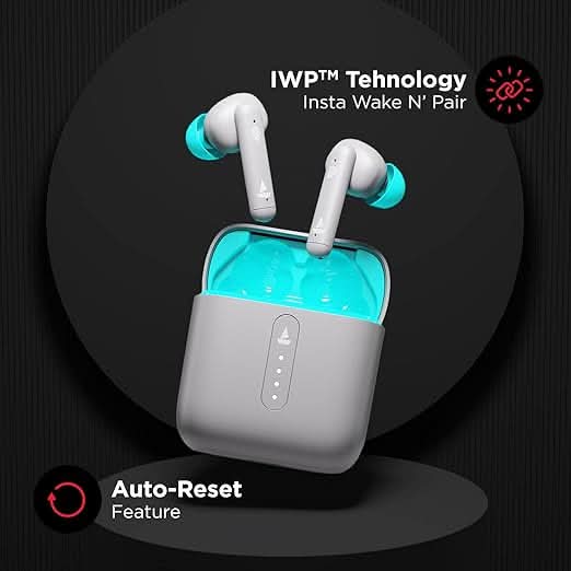 Boat Airdopes 148 TWS Ear Buds Wireless Earphones with mic (Cyan Cider)
