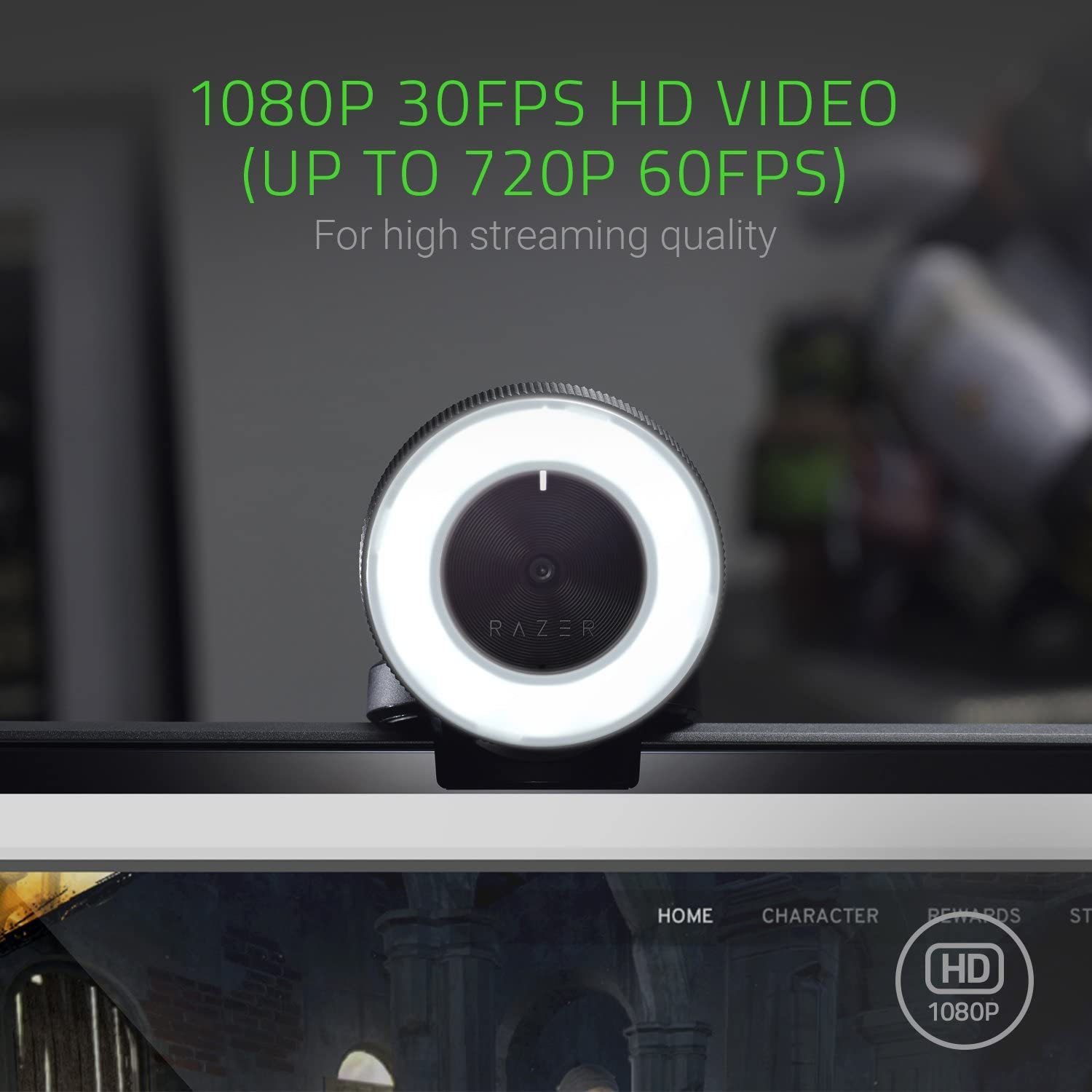 RAZER KIYO - DESKTOP CAMERA FOR STREAMING WITH ILLUMINATION RZ19-02320100-R3M1
