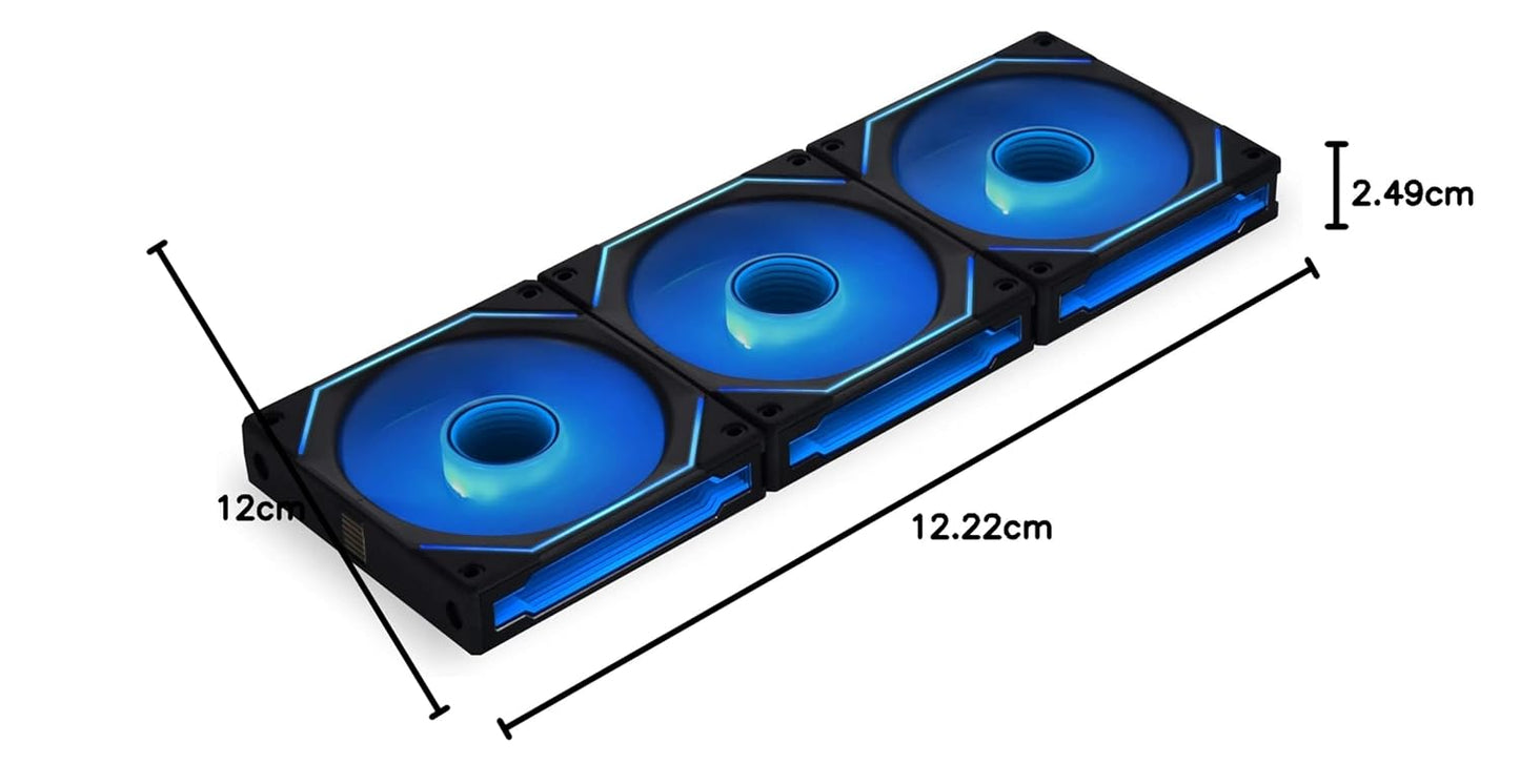 LIAN LI UNI FAN SL INFINITY 120 RGB CASE FAN TRIPLE PACK - BLACK - G99.12SLIN3B.IN