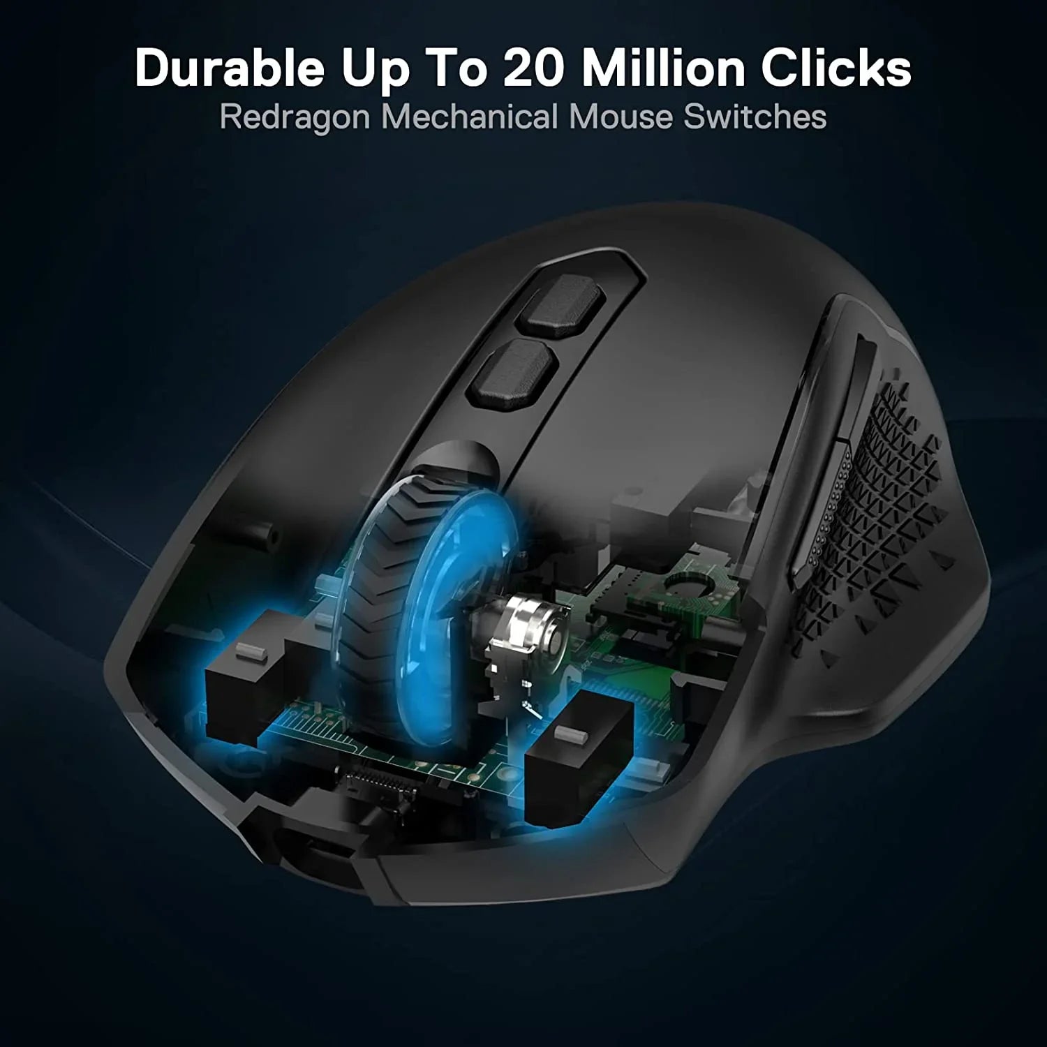 REDRAGON TAIPAN Pro M810 Wired / Wireless Ambidextrous Gaming Mouse ( REDRAGON TAIPAN Pro M810 ) ( 10000DPI / 8 Macro Button ) ( Black )