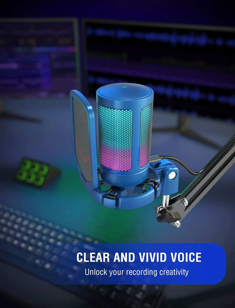 FIFINE Ampligame A6V USB Gaming Microphone ( Blue )