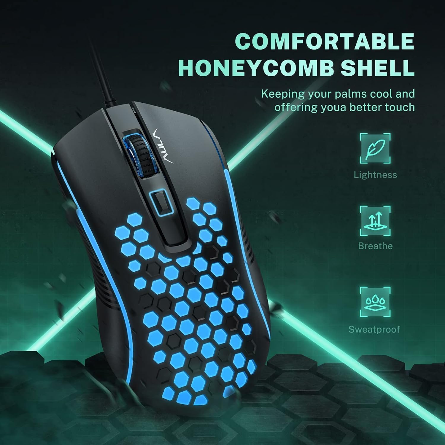 AULA S11 BLACK GAMING MOUSE BLACK