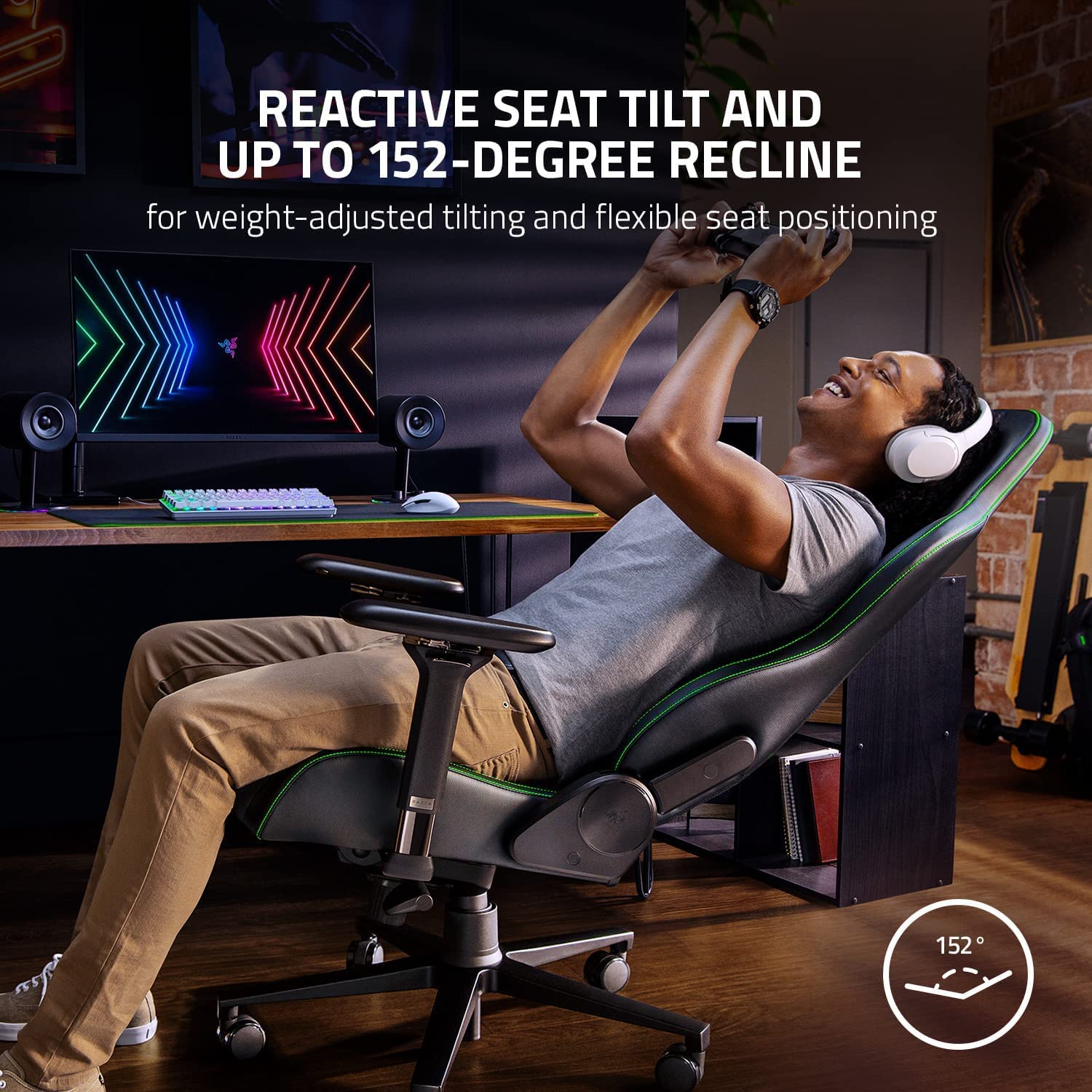 RAZER ENKI GAMING CHAIR FOR ALL-DAY GAMING COMFORT - NASA + AP RZ38-03720100-R3U1