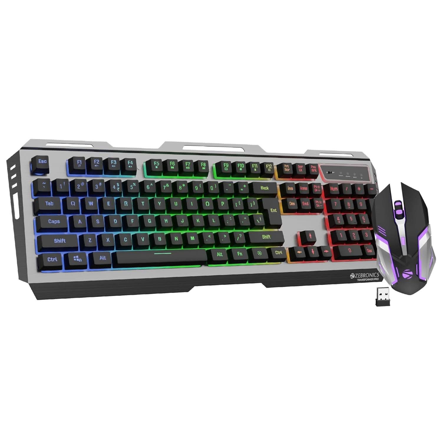 ZEBRONICS TRANSFORMER PRO GAMING WIRELESS KEYBOARD & MOUSE COMBO