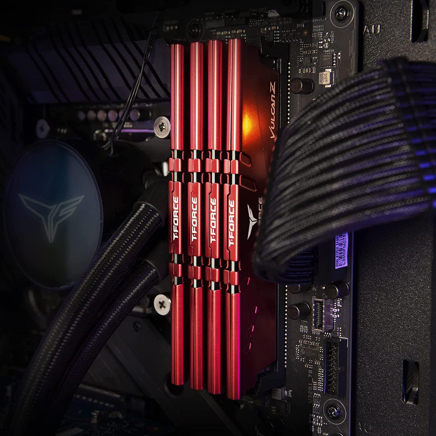TEAMGROUP T-FORCE VULCAN Z 16GB (16GBX1) DDR4 3600MHZ DESKTOP RAM (RED)