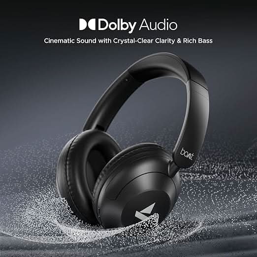 Boat New Launch Rockerz 650 Pro Bluetooth Over Ear Headphones with Mic (Iris Black)