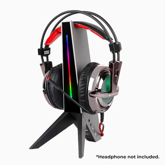 ZEBRONICS Zeb-Demon Tabletop Over Ear Gaming Wired Headphone Stand ( Demon grey )