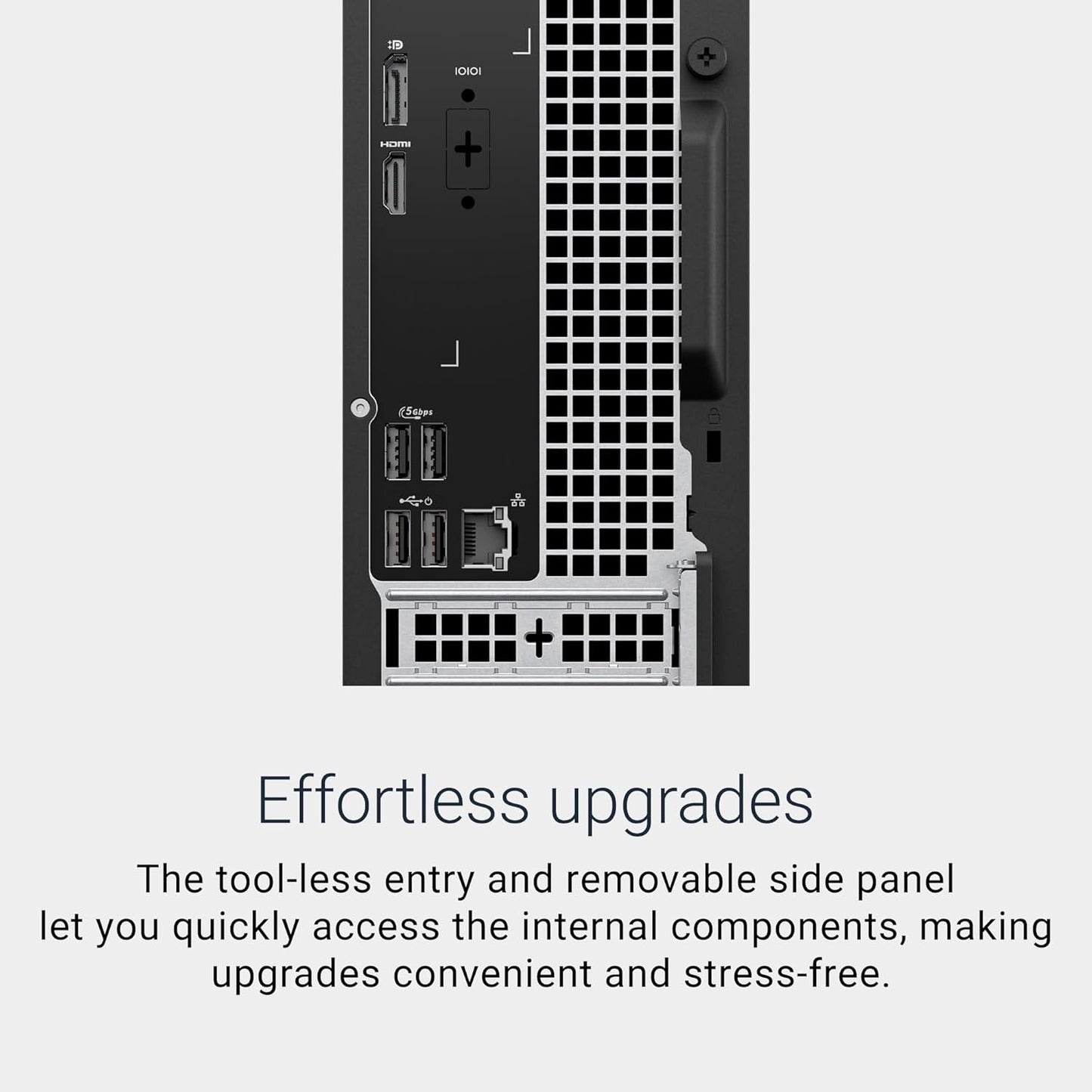 Dell Slim Desktop ECS1250 - Intel Core i3 14100 Processor, 8GB DDR5 RAM, 512GB SSD, WiFi 6, Intel UHD Graphics 730, Windows 11 Home, Onsite Service - Black