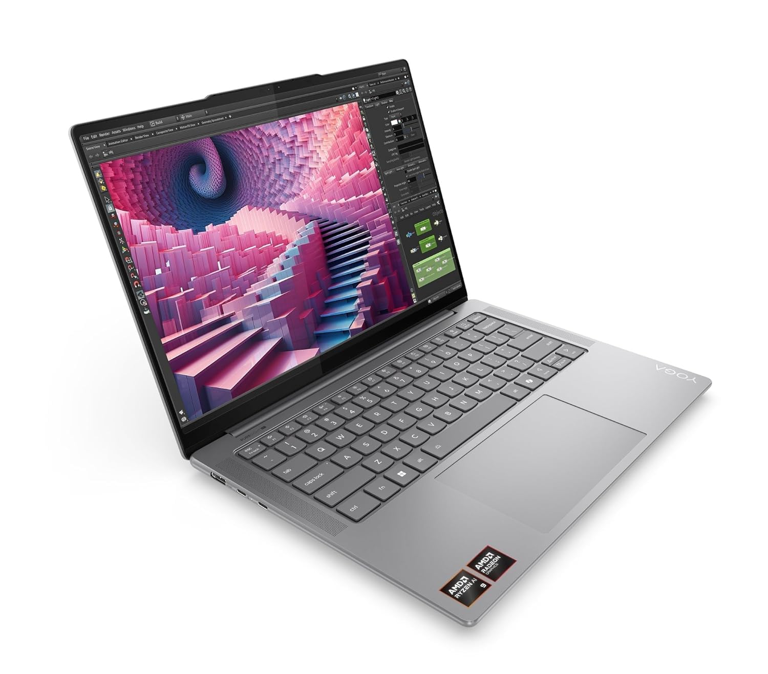 LENOVO YOGA PRO 7 RYZEN AI 9 365 (32GB RAM/1TB SSD/COPILOT+PC/14.5 INCH(36.8CM)/2.8K WQXGA+OLED/120HZ/WINDOWS11/OFFICE HOME 2024/GREY/1.54KG), 83HN0027IN AI LAPTOP