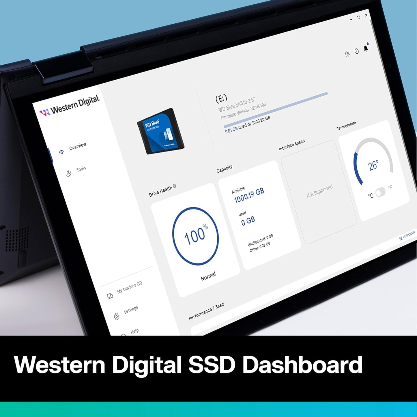WESTERN DIGITAL BLUE 1TB INTERNAL SATA SA510 SSD WDS100T3B0A-00AXR0