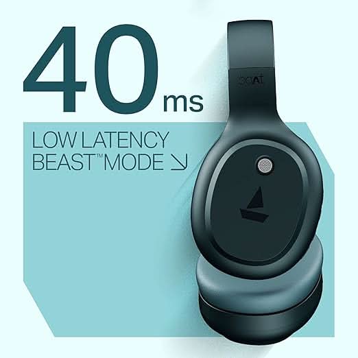 Boat Rockerz 421 Bluetooth Wireless Over Ear Headphone with Mic (Bold Blue)