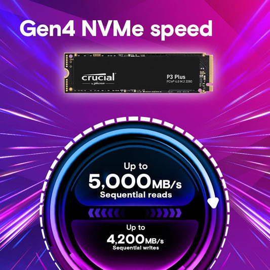 CRUCIAL P3 PLUS 4000GB NVME PCIE M.2 SSD CT4000P3PSSD8