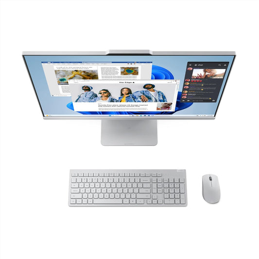 LENOVO IDEACENTRE AIO 13TH GEN CORE I3-1315U 27" FHD IPS (8GB RAM/512GB SSD/WINDOWS11/OFFICE 24/3WX2 HARMAN SPEAKERS/WIRELESS EOS KEYBOARD & MOUSE, CLOUD GREY), F0HM00PKIN ALL-IN-ONE DESKTOP