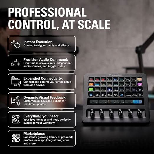 Elgato Stream Deck + XL β Customizable Control Platform with Macro Keys for PC and Mac