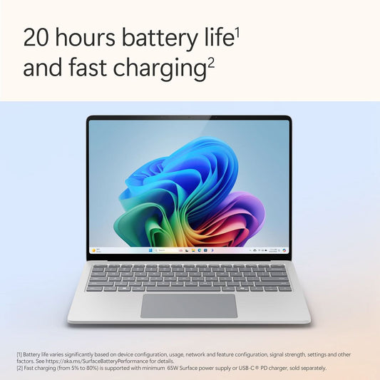 MICROSOFT NEW SURFACE LAPTOP (7TH EDITION) - WINDOWS 11 HOME COPILOT + PC - 13.8 LCD PIXELSENSE TOUCHSCREEN - QUALCOMM SNAPDRAGON X PLUS (10 CORE) - 16GB RAM - 256GB SSD - PLATINUM - ZGJ-00023