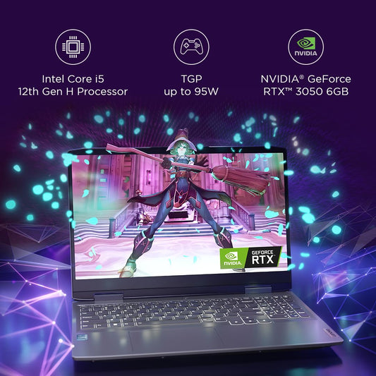 LENOVO LOQ 12TH GEN INTEL CORE I5-12450H 15.6 INCH (39.6CM) FHD IPS 144HZ 350NITS GAMING LAPTOP (16GB/512GB SSD/WIN 11/NVIDIA RTX 3050 6GB/3 MONTH GAME PASS/OFFICE 2021/STORM GREY/2.4KG), 82XV00F5IN