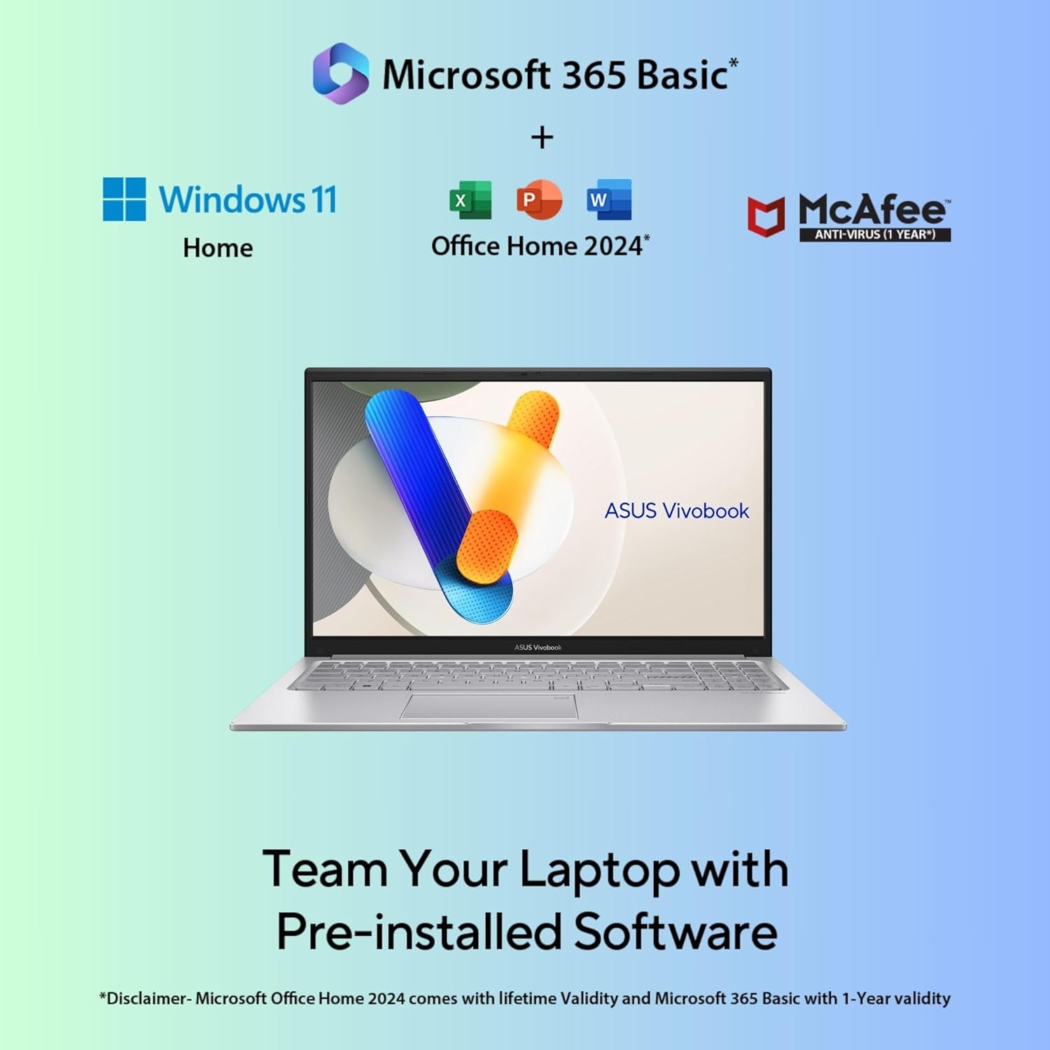 ASUS VIVOBOOK 16,13TH GEN,INTEL CORE I9-13900H,FINGERPRINT(INTEL IRIS X IGPU/16GB/512GB/FHD+/16"/60HZ/BACKLIT KEYBOARD/WINDOWS 11/M365 BASIC (1YEAR)*/OFFICE HOME 2024/SILVER/1.88 KG) X1605VA-MB9946WS