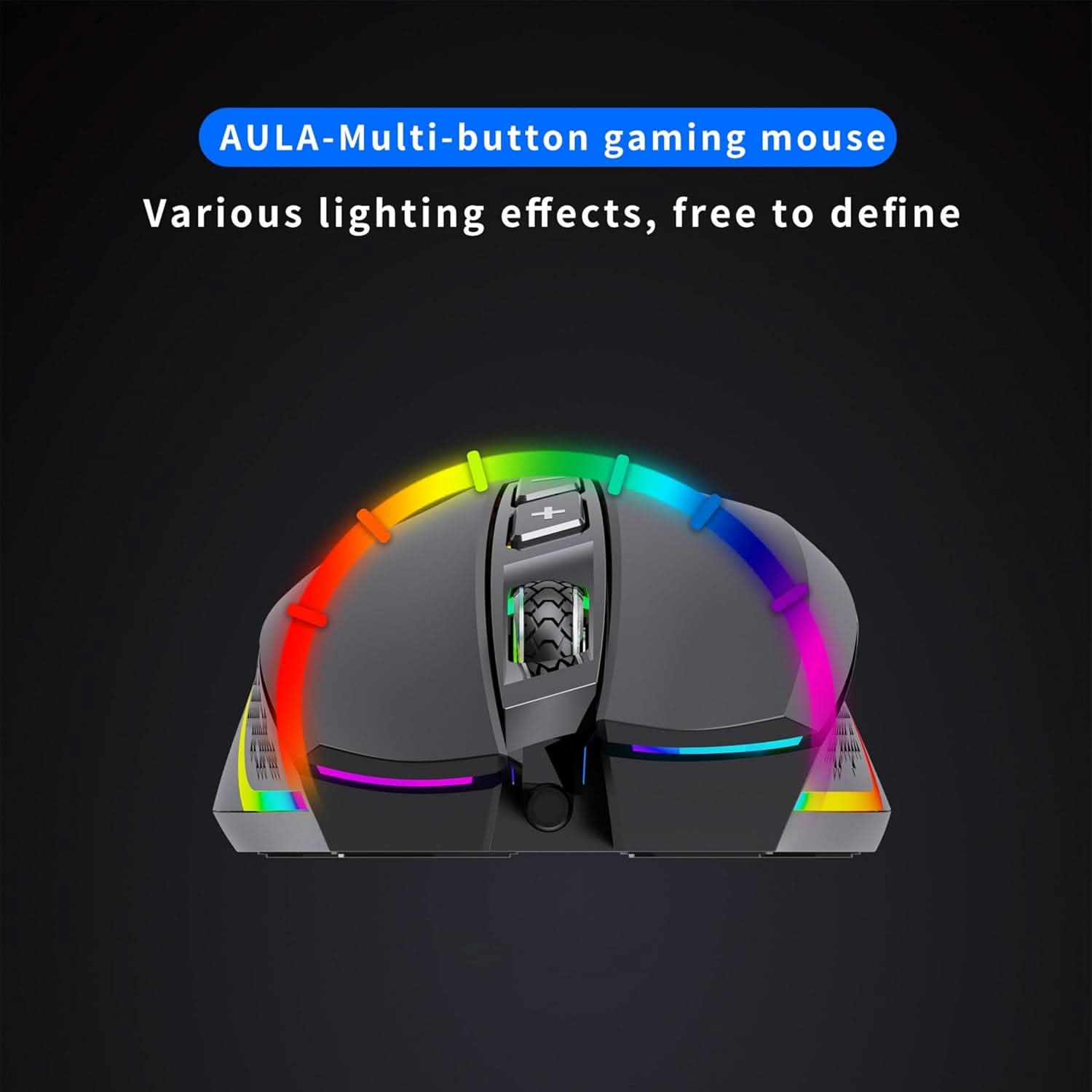 AULA F805 WIRED GAMING MOUSE, BLACK