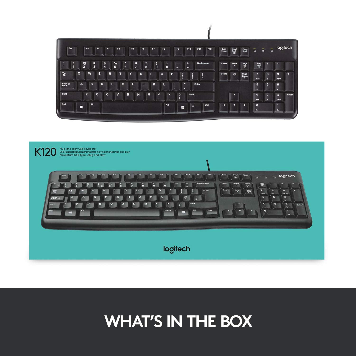 LOGITECH PLUG AND PLAY USB KEYBOARD K120