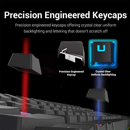 REDRAGON Deimos K599 60% RGB Mechanical Wireless Gaming Keyboard ( Black ) ( Red Switch )