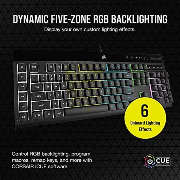 CORSAIR K55 Pro Full Size Membrane Wired Gaming Keyboard ( Black )