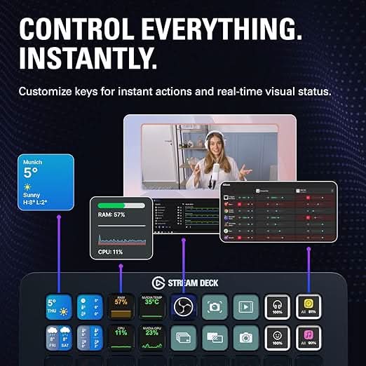 Elgato Stream Deck + XL β Customizable Control Platform with Macro Keys for PC and Mac